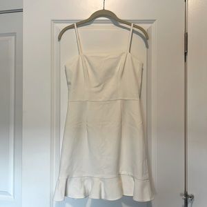 French connection whisper ruffled hem dress. Never worn, tag still on!